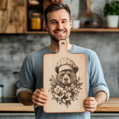 Fichier de gravure de planche de charcuterie avec