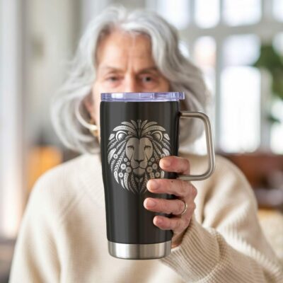 Wild Lion Head Tumbler Engraving | SVG Wrap