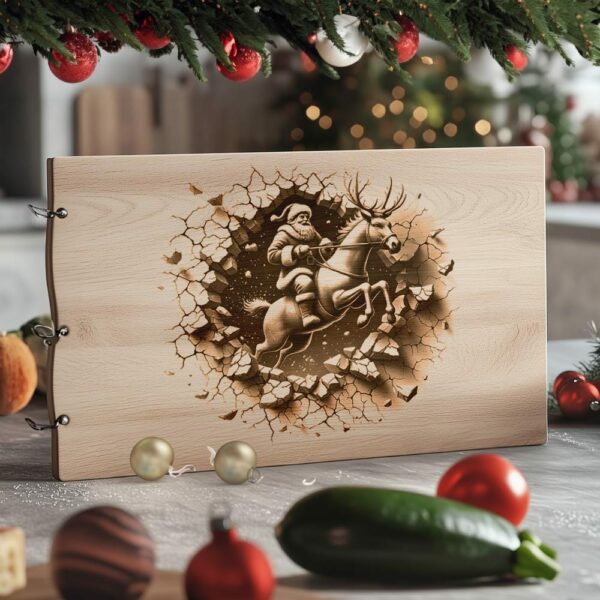 Christmas Charcuterie Board File | Santa Breaking Through