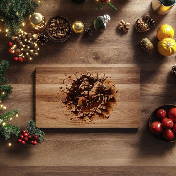 Christmas Charcuterie Board File | Santa Breaking Through