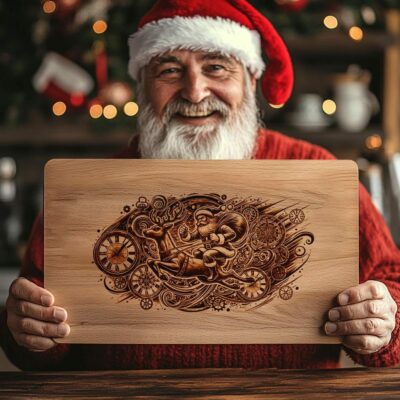 Christmas Charcuterie Board File | Santa Racing Against