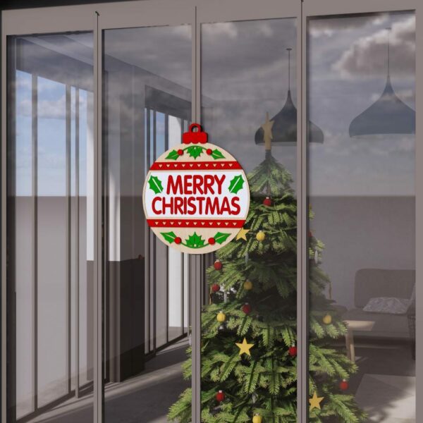 Christmas Door Hanger File | Merry Christmas Multilayer