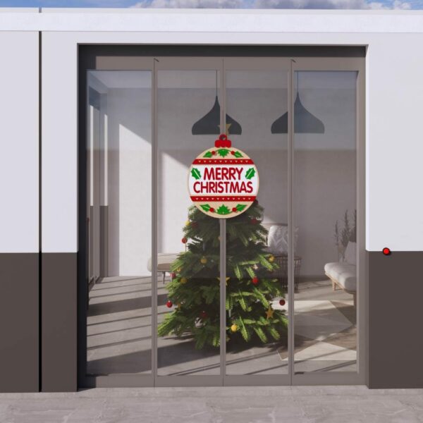 Archivo de adorno navideño para puerta | Letrero navideño multicapa ¡Feliz Navidad! #003 - Imagen 4