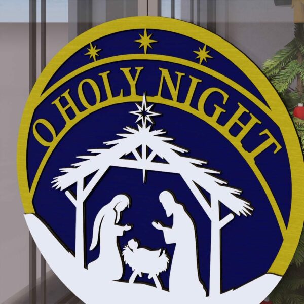 Christmas Door Hanger File | O Holy Night