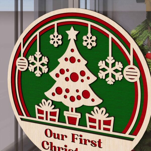 Christmas Door Hanger File | Our First Christmas