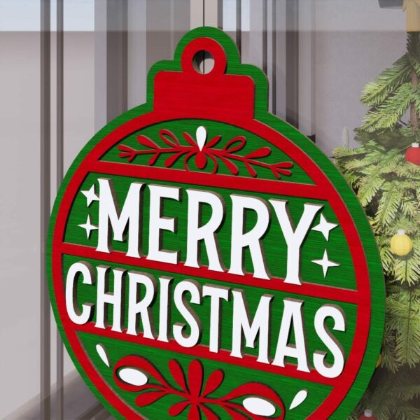 Christmas Multilayer Sign File | Merry Christmas Ornament