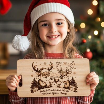 Christmas Santa and Reindeer Cheers File | Charcuterie