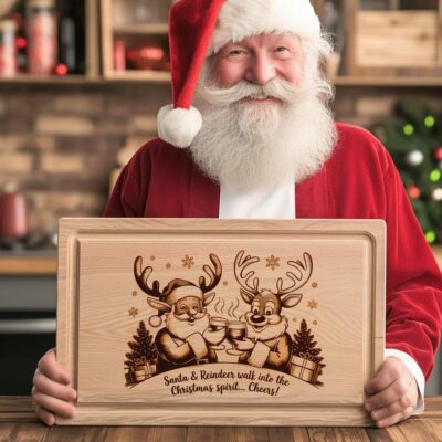 Christmas Santa and Reindeer Cheers File | Charcuterie