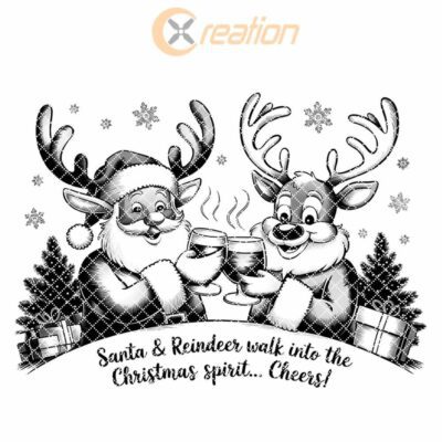 Christmas Santa and Reindeer Cheers File | Charcuterie