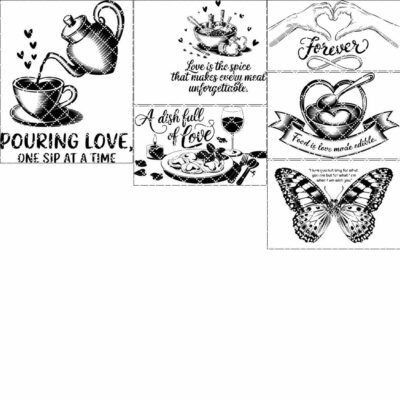 6 Romantic Love Engraving Files for Valentine Charcuterie