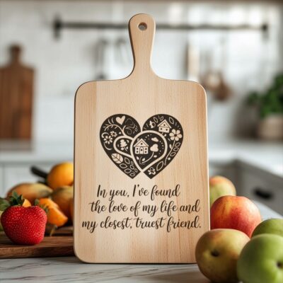 6 Romantic Valentine Quotes Charcuterie Board Engraving Files