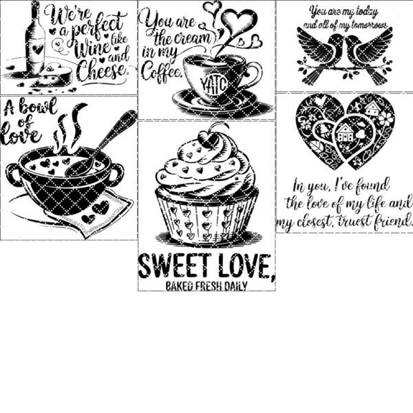 6 Romantic Valentine Quotes Charcuterie Board Engraving Files