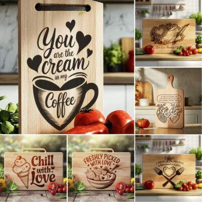 6 Valentine's Love Quotes for Laser Engraving: Charcuterie