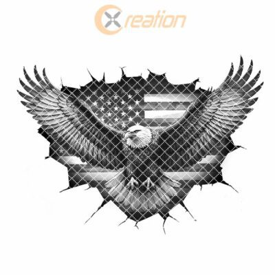 American Eagle 3D Illusion Charcuterie Board Engraving File