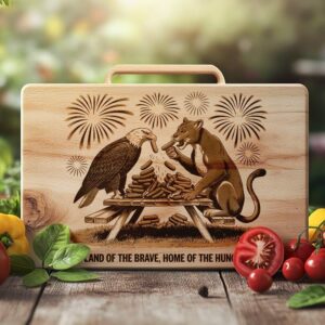 American Eagle Charcuterie Board Engraving File for Kitchen Decor