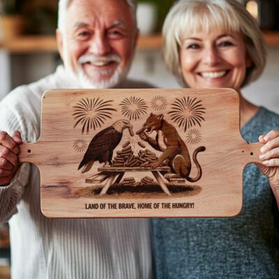 American Eagle Charcuterie Board Engraving File for Kitchen