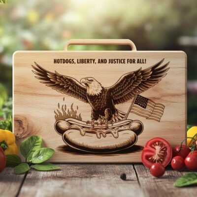 American Eagle Charcuterie Board Engraving File | Kitchen