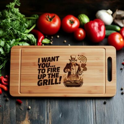 American Eagle Charcuterie Board Engraving File - Kitchen