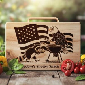 American Eagle Charcuterie Board File: Engraved Wildlife Designs