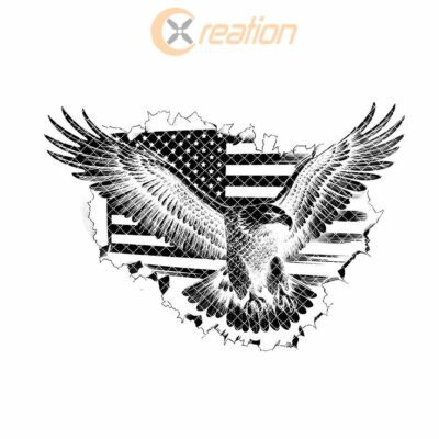 American Eagle Flag 3D Slate Cheese Board Engraving