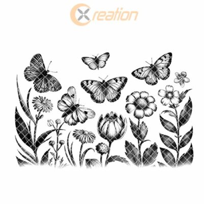 Butterfly and Flower Charcuterie Board Engraving File |