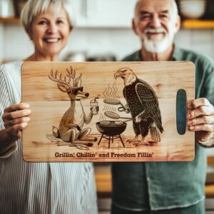 Engraved Charcuterie Board File: American Eagle & Funny