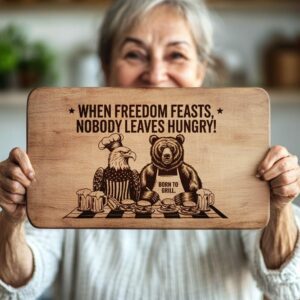 Engraved Charcuterie Board File: American Eagle & Humor