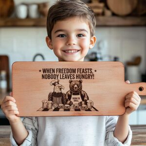 Engraved Charcuterie Board File: American Eagle & Humor