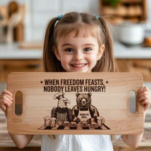 Engraved Charcuterie Board File: American Eagle & Humor