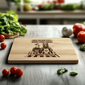 Engraved Charcuterie Board File: American Eagle & Humor