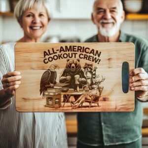 Engraved Charcuterie Board File: American Eagle & Wildlife