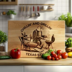 Engraved Charcuterie Board File: Eagle & Humor for