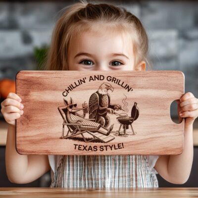 Engraved Charcuterie Board File: Eagle & Humor for