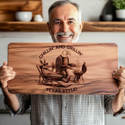 Engraved Charcuterie Board File: Eagle & Humor for