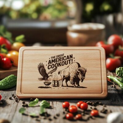 Engraved Charcuterie Board Files: Eagle & Highland Cow