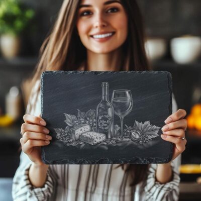 Engraved Cheese Board File: Gourmet Dining & Kitchen