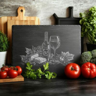 Engraved Cheese Board File: Gourmet Dining & Kitchen