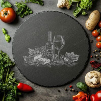 Engraved Cheese Board File: Gourmet Dining & Kitchen