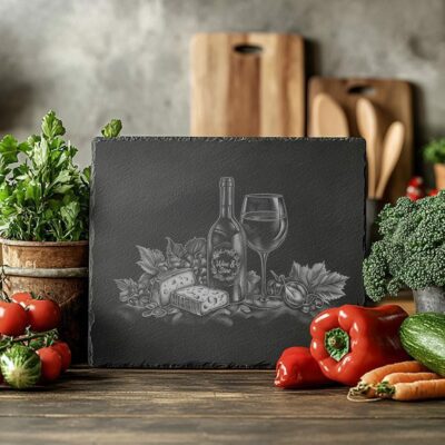 Engraved Cheese Board File: Gourmet Dining & Kitchen