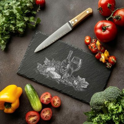 Engraved Cheese Board File: Gourmet Dining & Kitchen