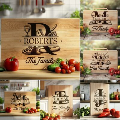 Family Name Food SVG for Charcuterie & Cutting