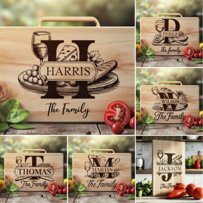 Family Name Food SVG for Charcuterie & Cutting