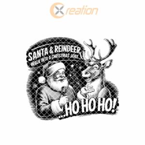 Funny Santa & Reindeer Joke Charcuterie Board Engraving