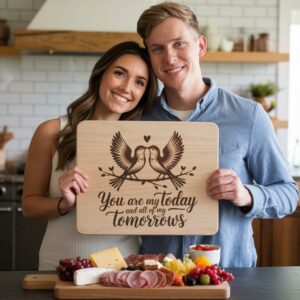 Valentine Charcuterie Board Engraving Designs: 6 Love Sayings