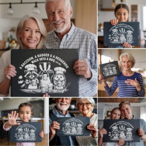 3D Animal BBQ Laser Engraving Files, Slate Cheese