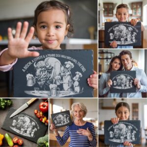 3D Animal BBQ Laser Engraving Files, Slate Cheese