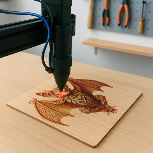 Modèle de conception de gravure laser 3D, illusion de chauve-souris, art animalier sauvage unique – Image 3