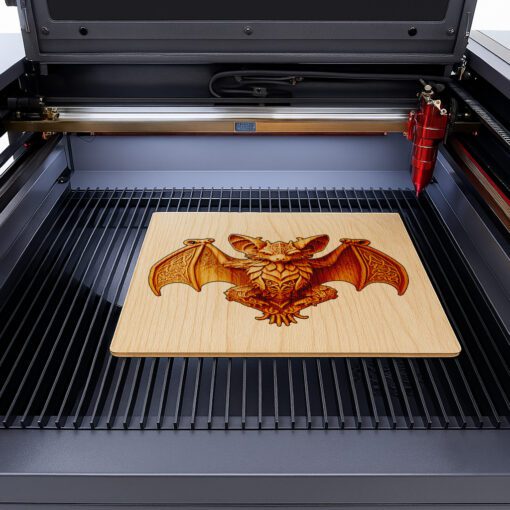 Modèle de conception de gravure laser 3D, illusion de chauve-souris, art animalier sauvage unique – Image 5