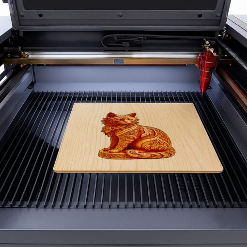 Fichier gravure laser d'illusion 3D de chat, modèle d'art animal, décoration intérieure créative – Image 2