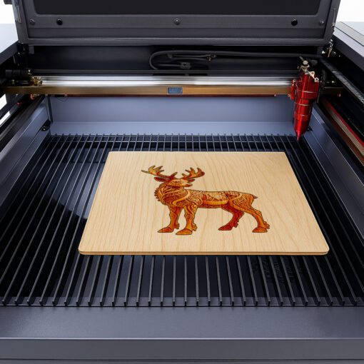 Diseño de ilusión de ciervo 3D, Archivo de grabado láser para una decoración del hogar única - Imagen 2